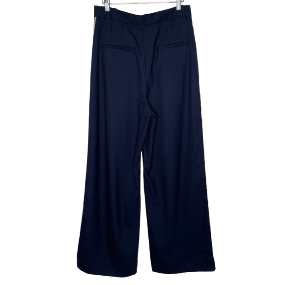 & Other Stories | Wide Racer Stripe Trousers in Navy 8 - Picture 4 of 8